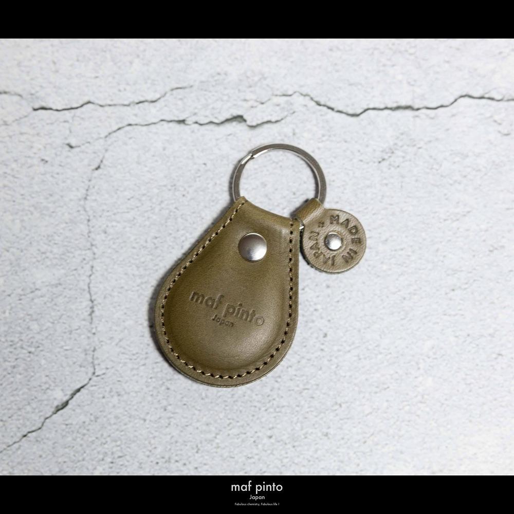 maf pinto (マフ ピント) タグ キーリング キーホルダー キーケース キーチャーム オリーブ レザー 本革 日本製