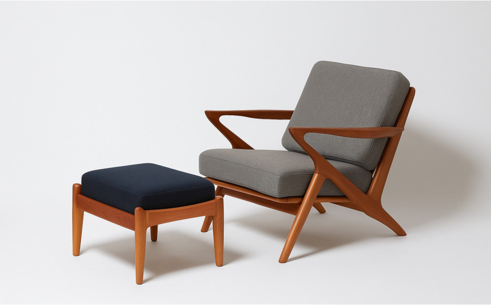 バナード　オットマン　無垢材　北欧家具デザイン