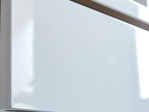 【開梱設置】食器棚 レンジ台 キッチンボード ブライト 幅89 鏡面 ホワイトパール レンジボード キッチン収納 大川家具 完成品 家具