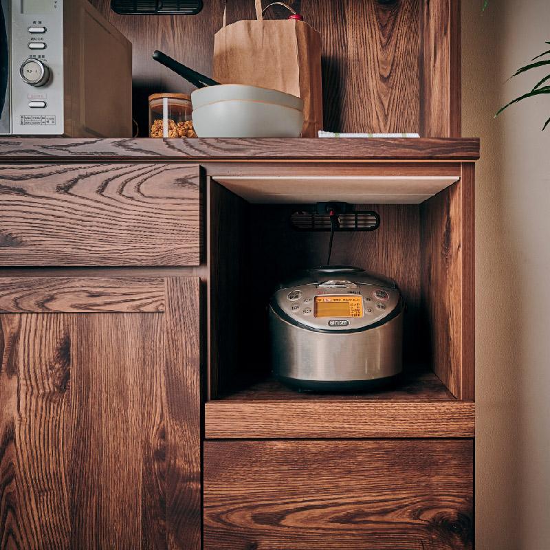 【Chatra／チャトラ 幅120cmオープンボード ナチュラル】★シンプルでお部屋に合わせやすい食器棚