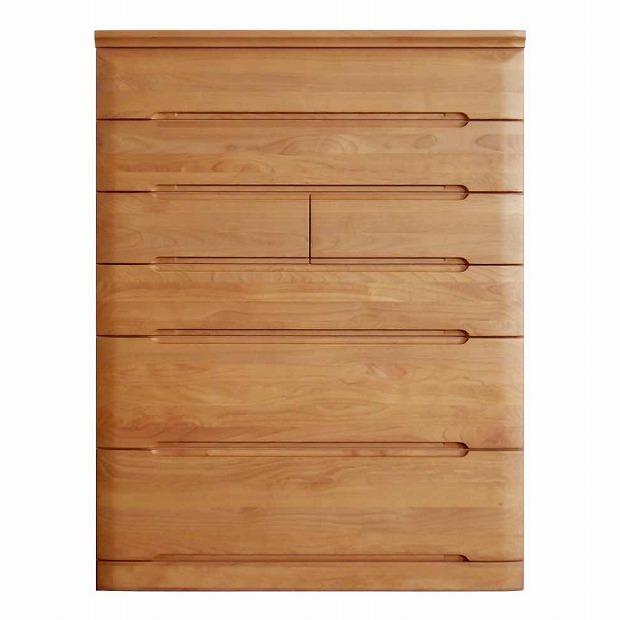 チェスト タンス 幅102 6段 奥行44 アルダー材 ナチュラル色 プラム 桐たんす 箪笥 婚礼家具 衣類収納 大川家具【丸田木工】