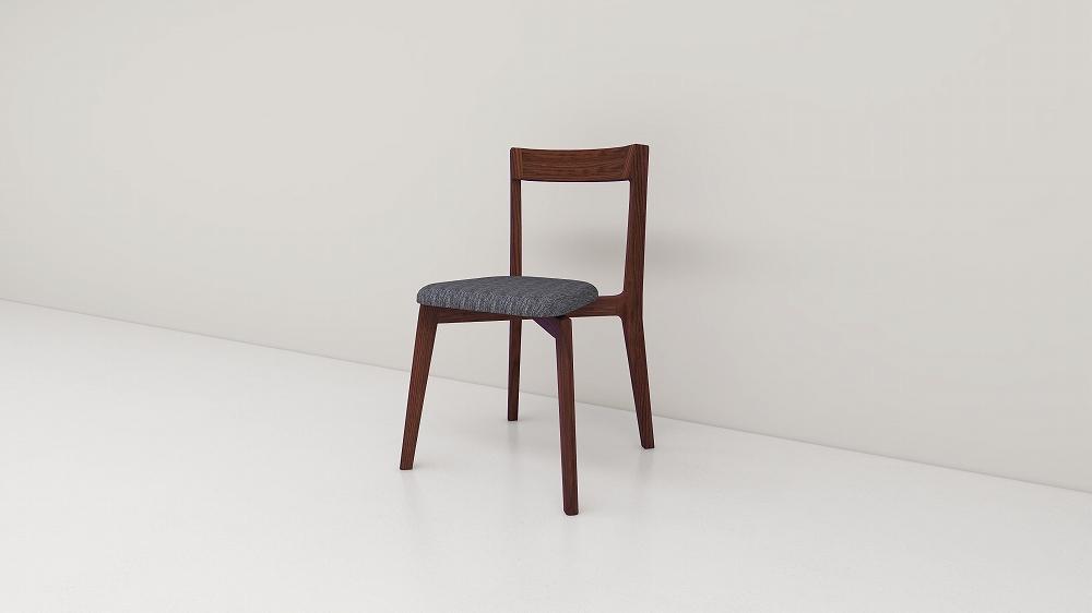 【開梱設置】高野木工 リアルトチェア ウォルナット 生地：CHART6チャコールグレー【10年保証】