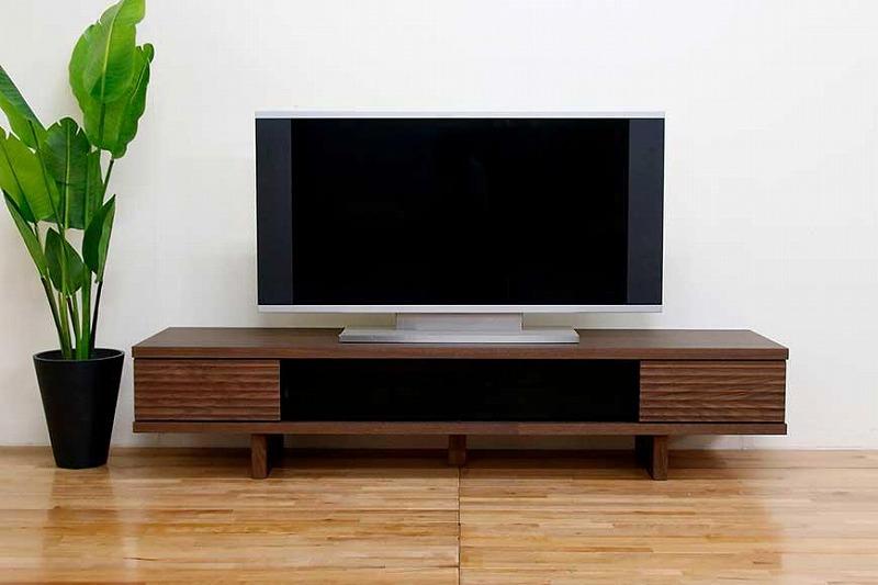 テレビ台 テレビボード 幅180 ウォールナット 無垢材 引き出し 収納 デッキ収納 TV台 ローボード 脚付き 大川家具 丸田木工 リード