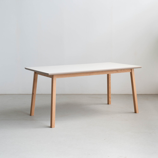 オフホワイト ダイニングテーブル 150×80 GENE オーク無垢 傷に強い オフトープ 辻製作所 大川市