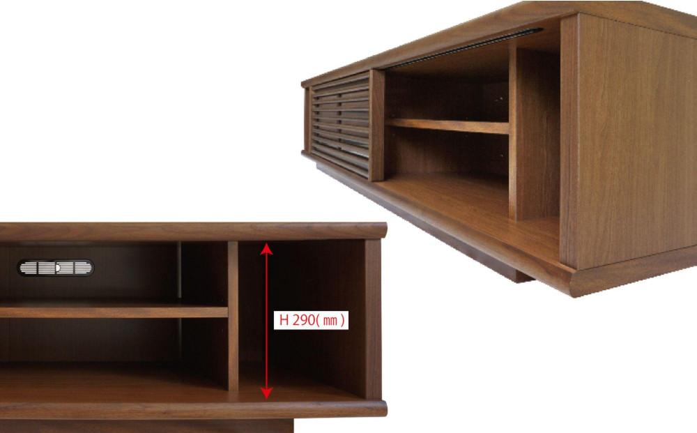 無垢リビング家具ソリド(ローボード テレビ台・TVボード)120cm【6色】