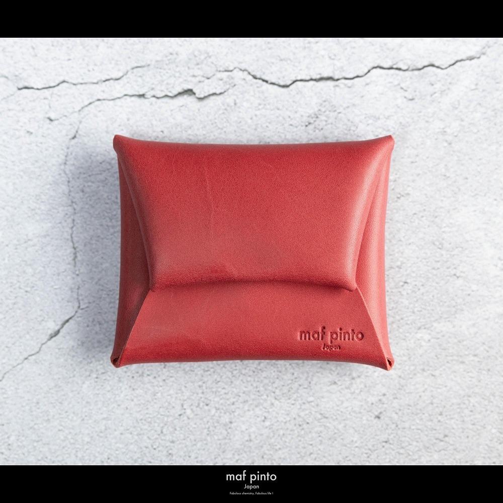 maf pinto (マフ ピント) ミニ財布 コンパクト ウォレット 小銭入れ レッド レザー 本革 日本製
