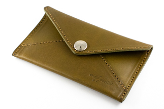 maf pinto 薄型名刺入れ レザーカードケース オリーブ