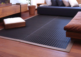 掛川織 ラグ 粋 ブラック 190×250cm