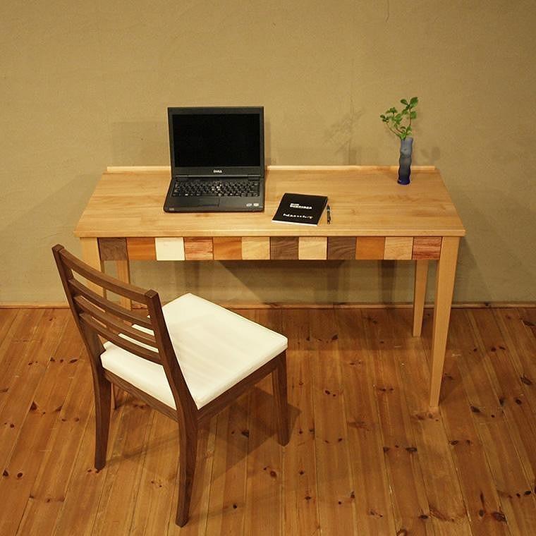 クラフトデスク　PICASSO-al　無垢　リモート　パソコン　120×50×70cm　WAプラス 大川家具 福岡県 大川市