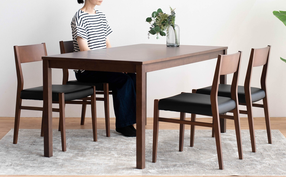 DCジャンブル01 ダイニングチェア ビーチウォールナットブラウン オールマイティブラック 1脚 単品 チェア 椅子