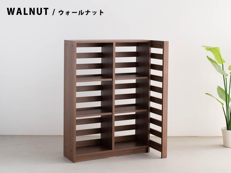エルブロック パーティションシェルフLb ウォールナット 幅96 奥行き29 高さ124