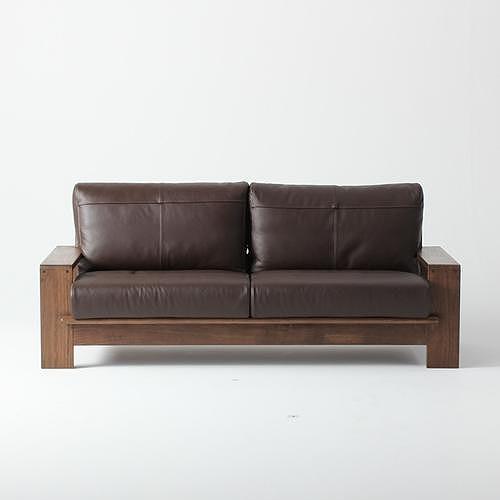 ソファ　マロン180　ウォールナット　無垢　本革　WAプラス　日本製　福岡県　大川市