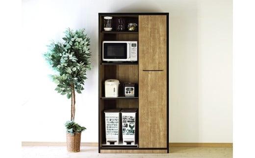 【開梱設置】食器棚 引き戸 L.A. 幅92.7cm レディオーク キッチンボード レンジ台 家具