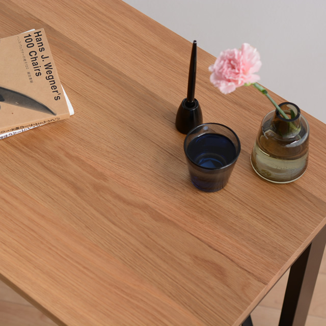 無垢のオーダーデスク　110×50　オーク材　テレワーク　パソコン　リモート