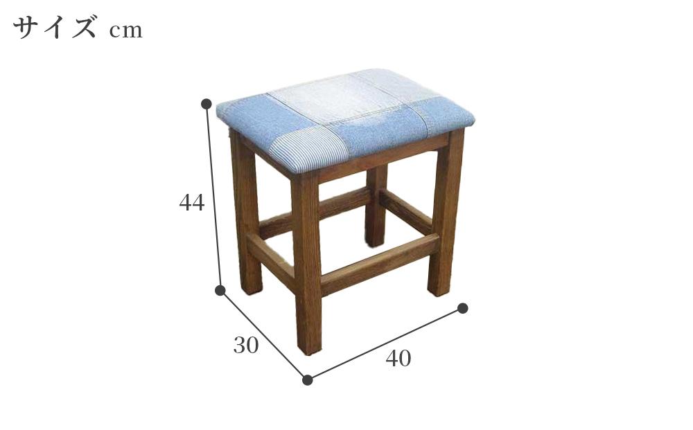 デニムフローレンススツール　ハンドブラウン色
