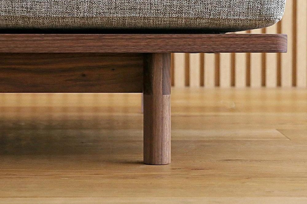 【開梱設置】高野木工 モレーンソファ 3人掛け ホワイトオーク 生地：CHART3 アッシュグレー【10年保証】