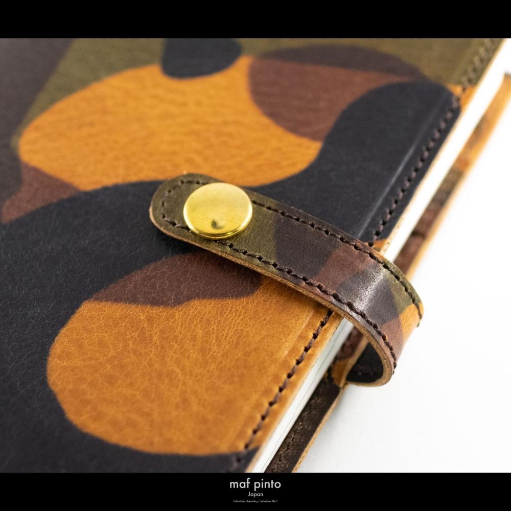 maf pinto (マフ ピント) レザー手帳カバー B6 カモフラージュ ライト 本革 日本製
