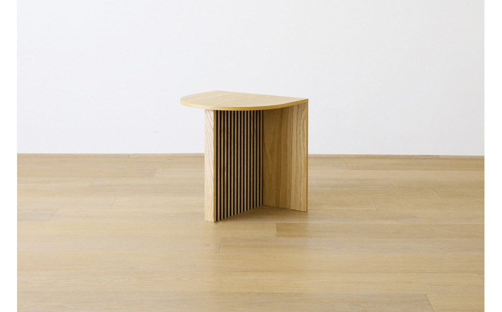 【開梱設置】高野木工 リブシリーズ H40サイドテーブル オーク【10年保証】