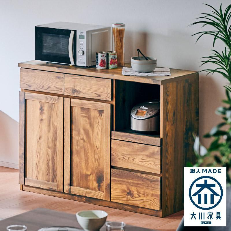 【Chatra／チャトラ 幅120cmカウンター ナチュラル】★シンプルでお部屋に合わせやすいカウンターボード