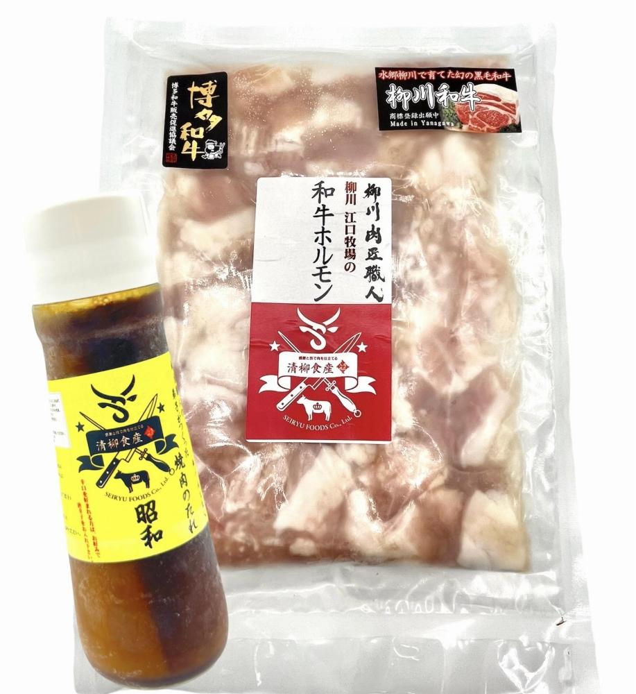 コラーゲンたっぷり！博多和牛もつ鍋用 ホルモン500g【福岡県大川市】