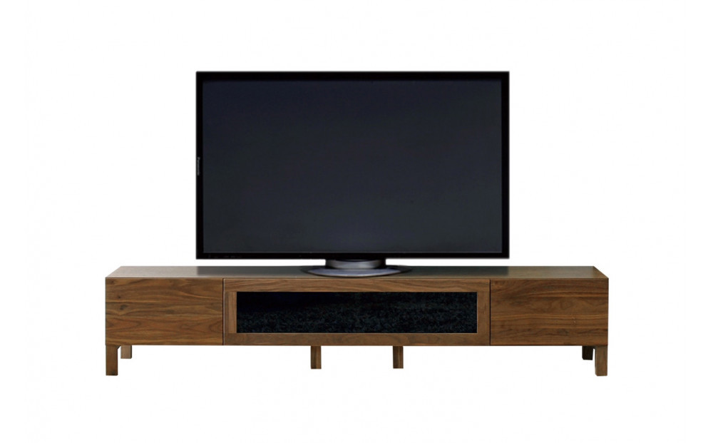 【開梱設置】高野木工 LECCE レッチェ 180TVボード ウォルナット  (黒ガラス) 【10年保証】