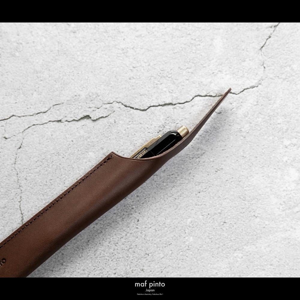 maf pinto(マフ ピント) ペンケース １本差し ペンシース 万年筆 筆箱 ダークブラウン レザー 本革 日本製