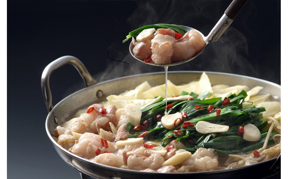 【超特急便5日以内に発送】博多ブランドセット　博多もつ鍋2.5人前（醤油味）と博多辛子明太子（無着色切子） 450g（150g×3パック） 少人数様向け