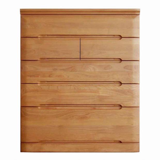 チェスト タンス 幅88 5段 奥行44 アルダー材 ナチュラル色 プラム 桐たんす 箪笥 婚礼家具 衣類収納 大川家具【丸田木工】