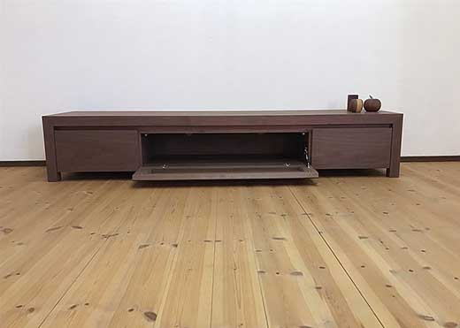 【Kariya テレビボード ウォールナット180cm】ウォールナット材 オイルフィニッシュ リモコン対応 シンプルな多機能TVボード 家具 テレビ台 テレビボード TVボード AVボード 棚 リビングボード サイドボード ローボード MUFactory