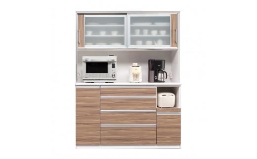 (キングウッド)【開梱設置】カプリス キッチンボード 幅150cm 耐震 食器棚 引き戸 ダイニングボード 完成品 キッチン収納 150幅 国産 大川家具