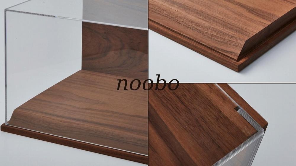 noobo シューズケース スニーカーケース アクリルケース 天然無垢材 ウォールナット BIG