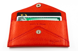 maf pinto 薄型名刺入れ レザーカードケース レッド シュリンク