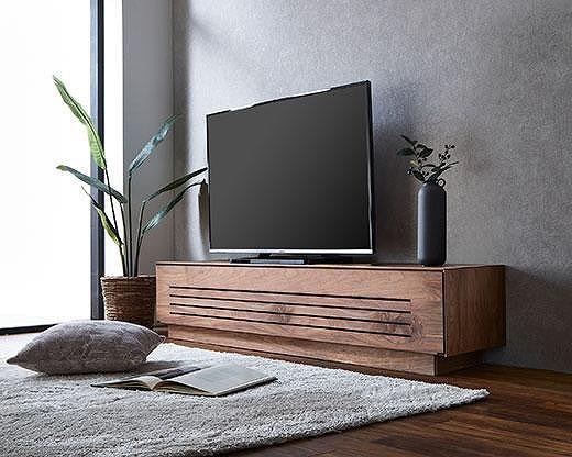 【開梱設置】テレビ台 ルーチェ 無垢 ウォールナット 幅154-204cm TV テレビボード TV台 TVボード ローボード 家具