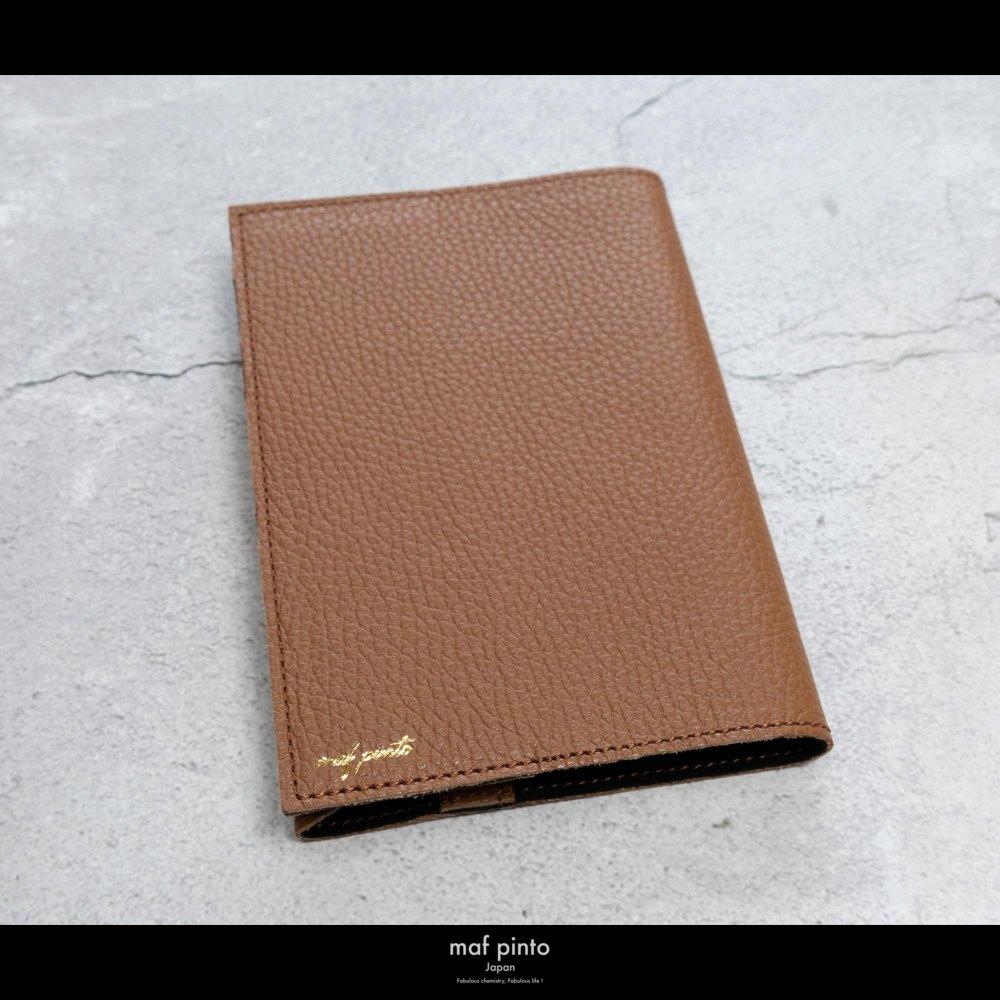 maf pinto (マフ ピント) レザーブックカバー 四六判サイズ ADRIA LINE キャラメル 本革 日本製