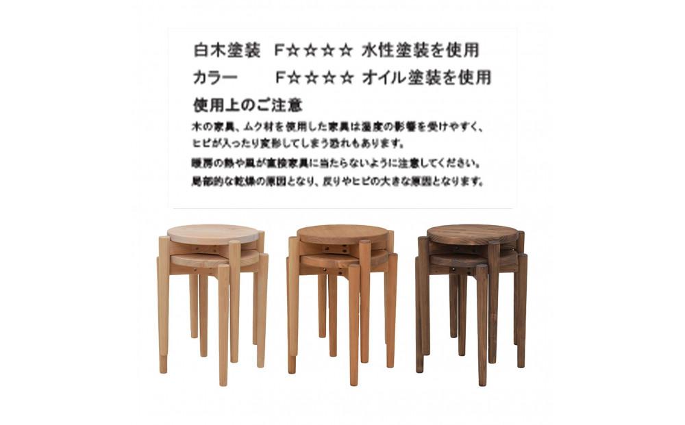 ひのきスツール 同色2脚入 コルク色｜丸 スツール 椅子 いす イス スツール サイドテーブル ウッドチェア 木のスツール 木製スツール ひのき 天然木 国産  家具 おしゃれ 人気 おすすめ 新生活 一人暮らし 大川の家具 国産ひのき 丸スツール
