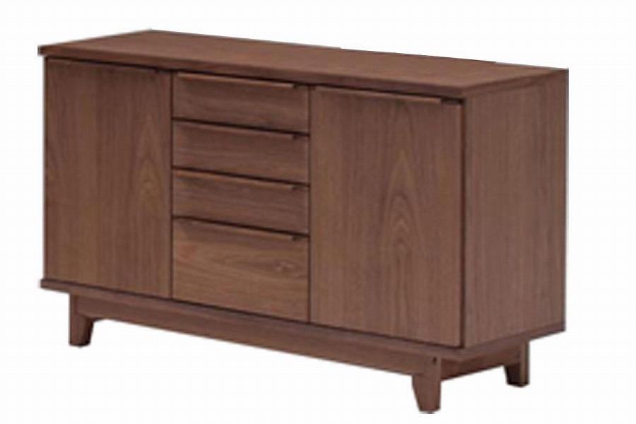 【幅118.5 奥行46 高さ72.8】OSソリエ119センチ幅サイドボード（ウォールナット）