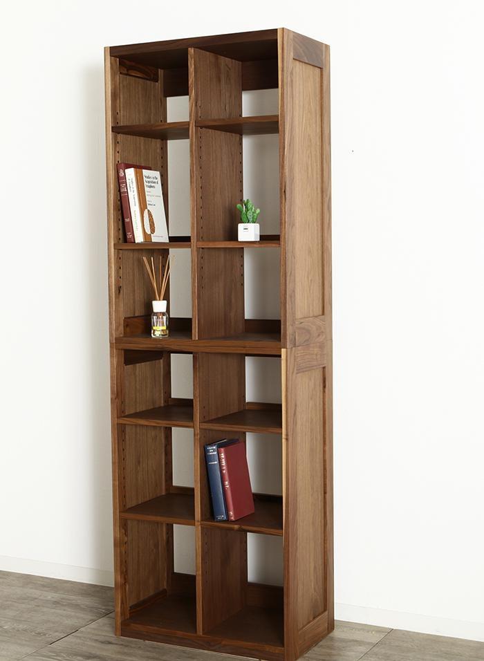 大川家具 ファイン 60cm ブックシェルフ 高さ185cm 天然木ウォールナット