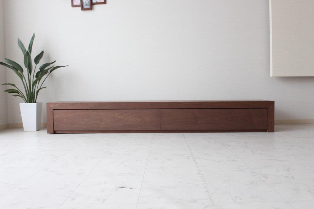 【ICHI TV Borad 2400mm】ウォールナット オイルフィニッシュ リモコン対応 シンプルで重厚なデザインのテレビボード 家具 テレビ台 テレビボード TVボード AVボード 棚 リビングボード サイドボード ローボード MUFactory