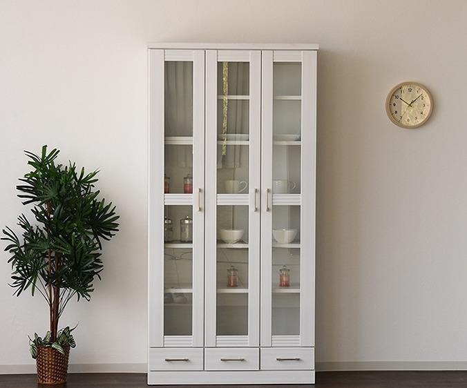 家具 本棚 書棚 幅90cm 収納 棚 収納家具 モダンデザイン【ホワイト】