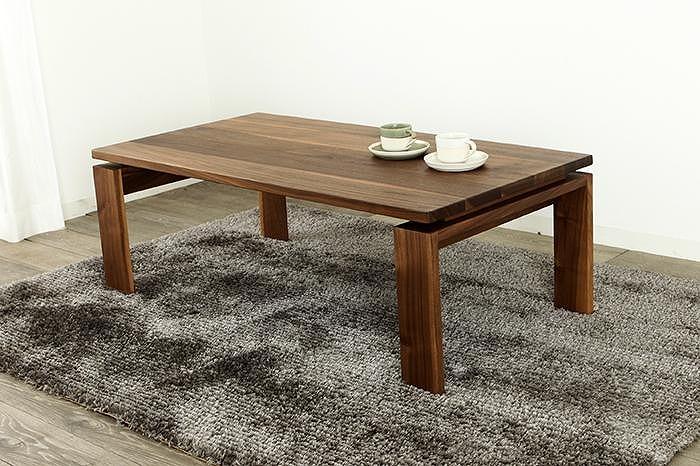 大川家具 エクボ 120cm センターテーブル リビングテーブル 天然木ウォールナット 野中木工所