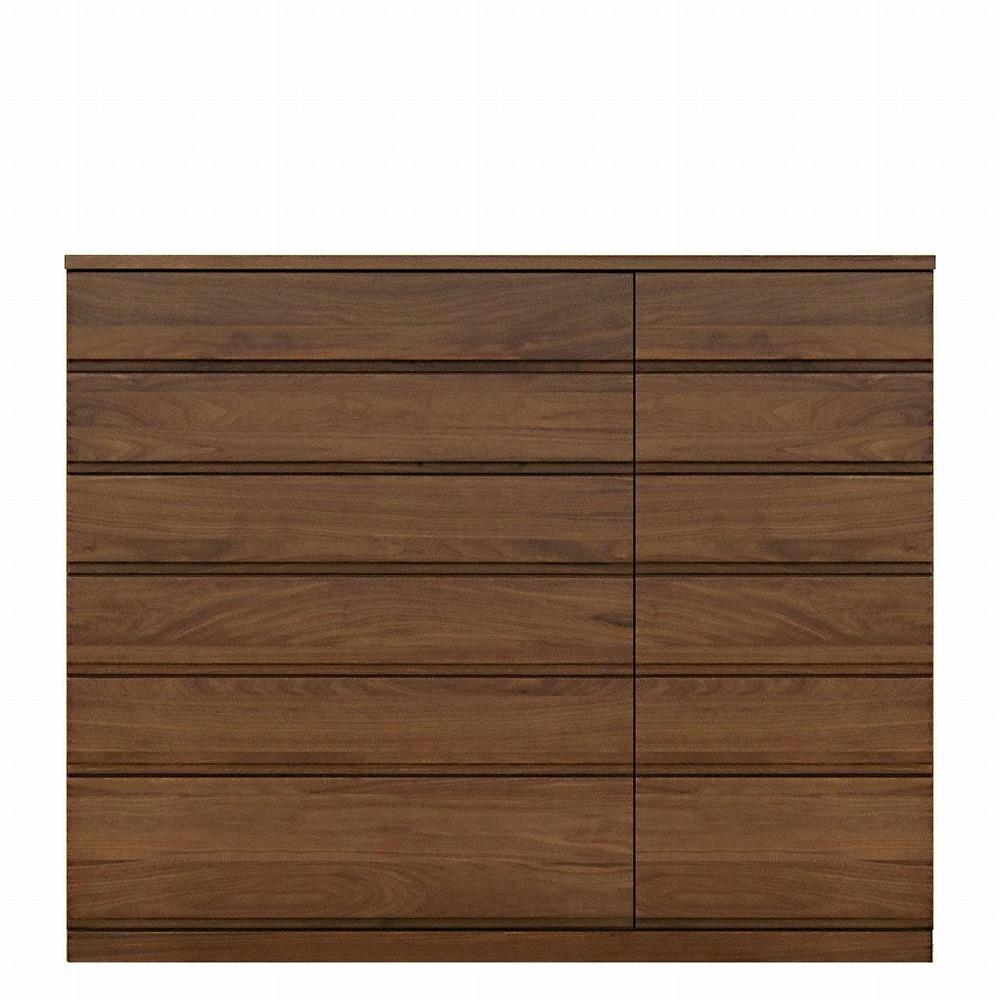 チェスト タンス 幅148 6段 奥行44 ウォールナット 無垢 桐たんす 桐箪笥 箪笥 木製 婚礼 衣類収納 大川家具 丸田木工 ミンクス