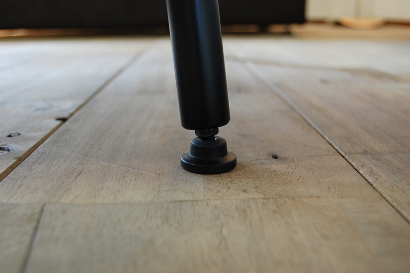 【無垢天板＆シンプル鉄脚デザイン】TEZUローテーブル 90　ウォールナット