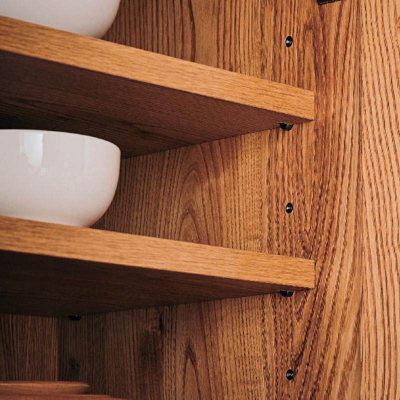 【Chatra／チャトラ 幅105cmオープンボード ブラウン】★シンプルでお部屋に合わせやすい食器棚