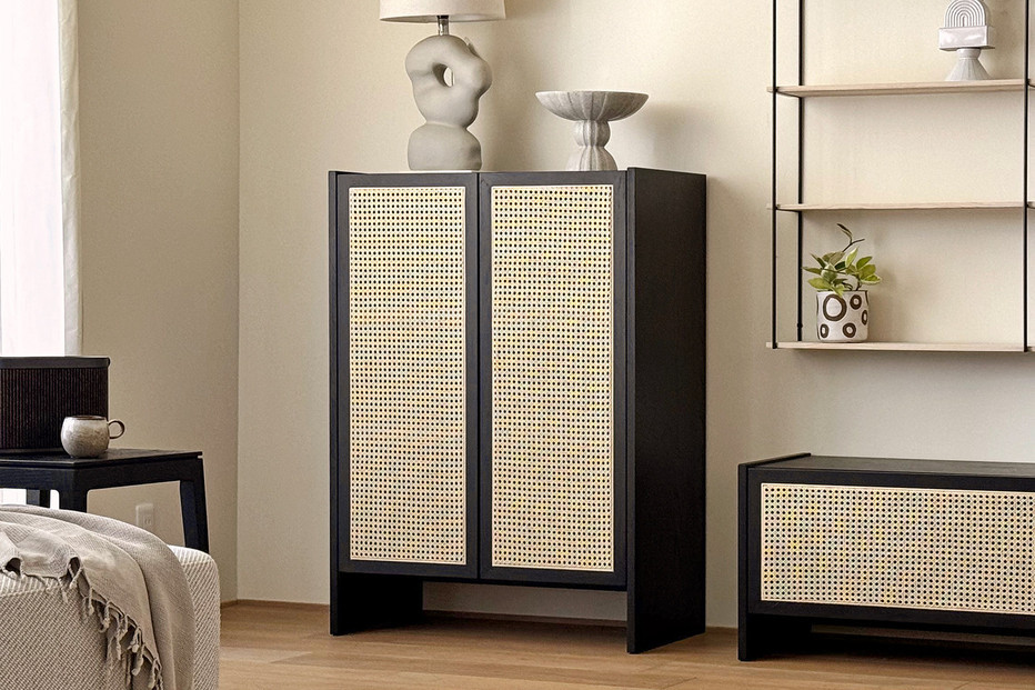 【開梱設置】高野木工 ブレス 80キャビネット ブラック【10年保証】