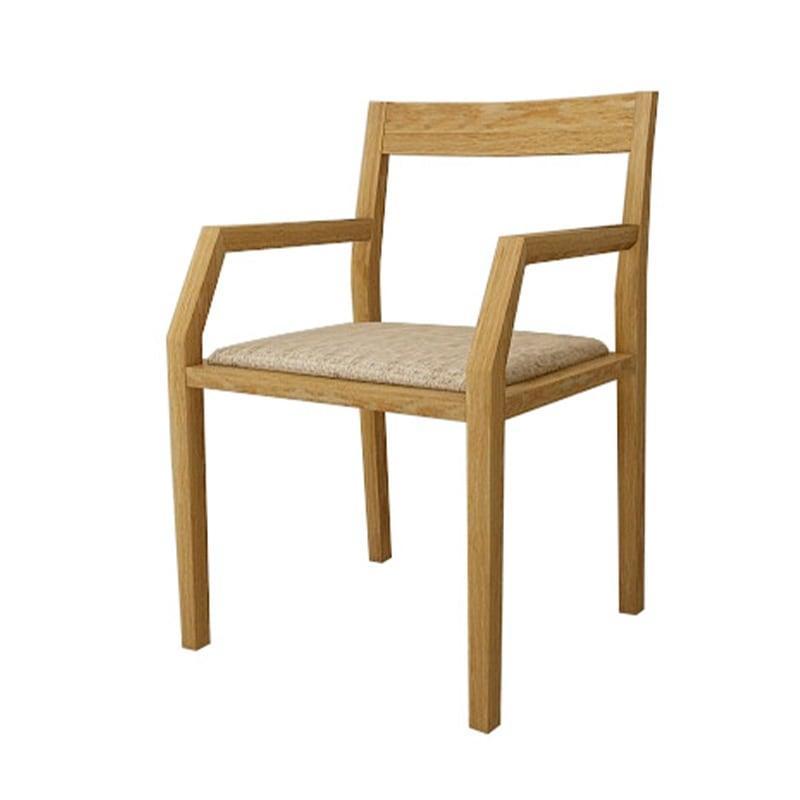 【開梱設置】高野木工 キールチェアWO 肘付き（座面：CHART3サイドベージュ）【10年保証】