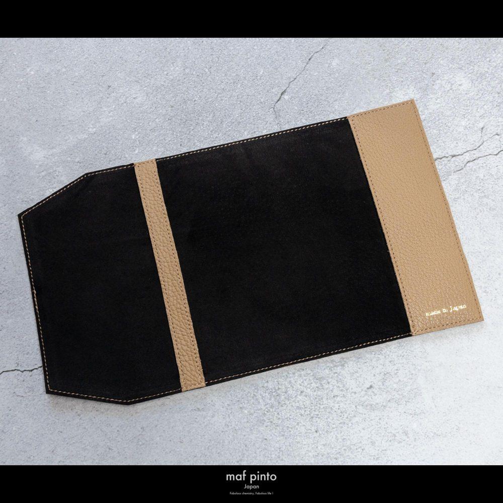 maf pinto (マフ ピント) レザーブックカバー 新書サイズ ADRIA LINE カプチーノ 本革 日本製