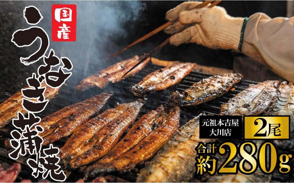 元祖 本吉屋 大川店 老舗のうなぎ蒲焼き 2尾