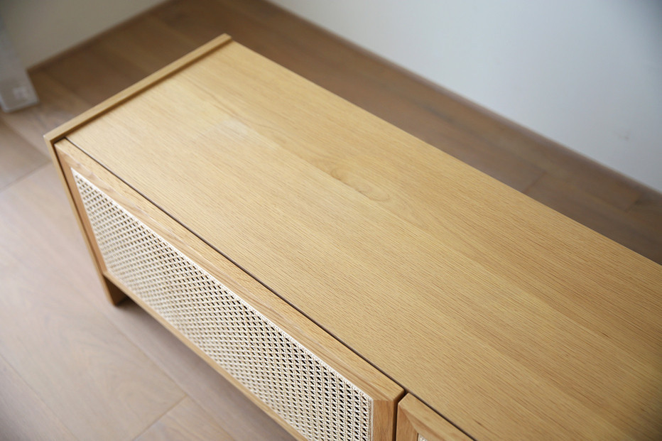 【開梱設置】高野木工 ブレス 150ローボード オーク【10年保証】