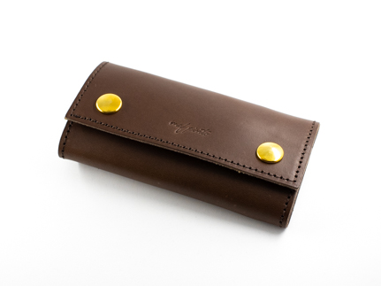 maf pinto レザーキーケース 本革 鍵入れ コンパクト マルチ カードキー ダークブラウン