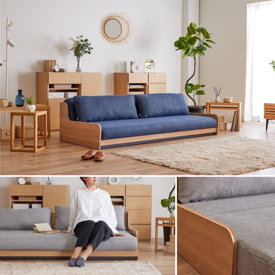 ãœãã¡ããã 3人æã ããŒãªãŒ 200cm ããå¯ããŒãœãã¡ïŒãªãŒã¯ããã¥ã©ã«Ãã©ã€ãã°ã¬ãŒãã¢ãŒãã«ãã倧å·å®¶å
·ã